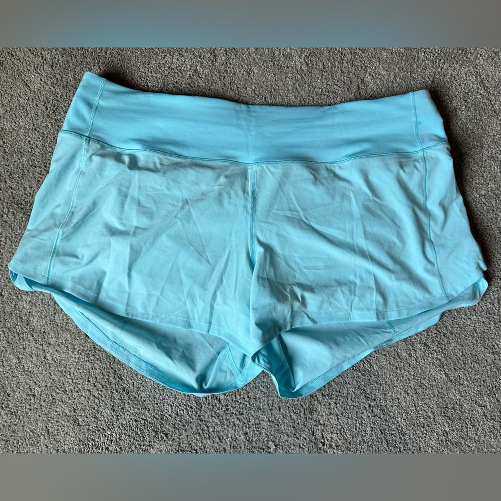 Lululemon Speed Up shorts sz 14 light blue
